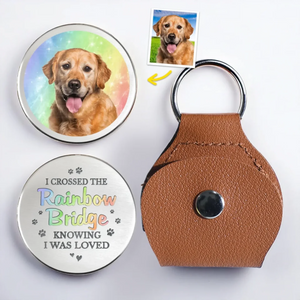 I Will Carry You - Memorial Personalized Photo Keychain Pocket Hug Gift For Pet Lovers