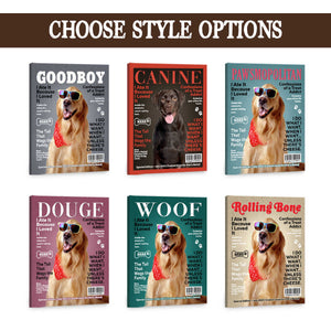 Personalized Custom Pet Magazine Cover Canvas, Custom Pet Portrait, Pet From Photo