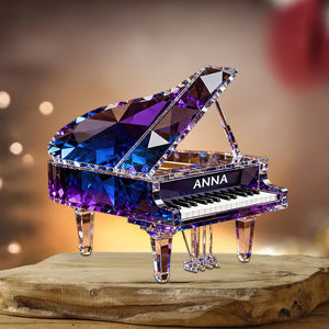Customized Piano Crystal Effect Acrylic Plaque, Pianist Gift,Personalized Piano Music Theme Decor