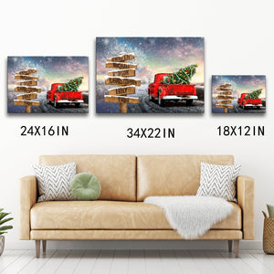 Personalized Snow Scenery Truck Vintage Poster