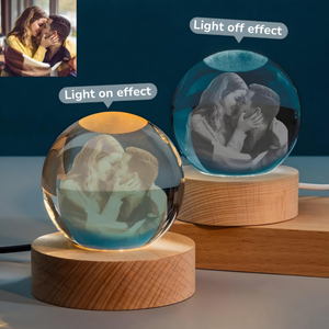 Personalized Memorial Crystal Ball Night Light For Family