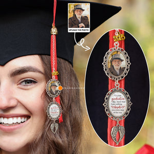 Graduation Walking Beside You Every Step - Custom Graduation Tassel Photo Charm