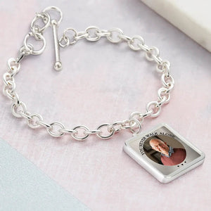 I'm Always With You - Memorial Personalized Photo Charm Bracelet