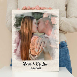 Personalized Couple Proposal Portrait Canvas Poster, Couple Proposal Gift, Engagement Gift for Him Her