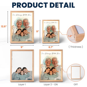 We're Always With You Personalized Light Up Photo Frame
