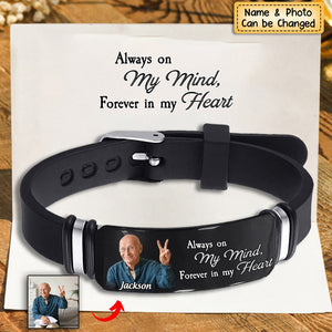 Custom Photo I'm Always With You - Memorial Gift For Family, Friend - Personalized Engraved Bracelet