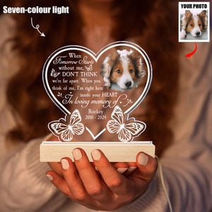 I'm Right Here Inside Your Heart - Personalized Photo Acrylic Block LED Night Light