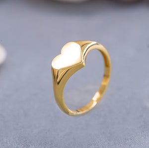 Heart-shaped Personalized Initial Ring