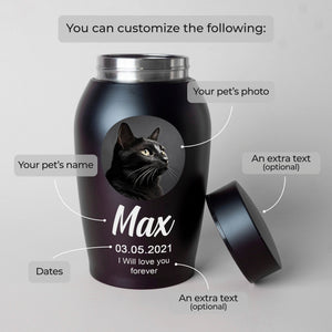 Custom Pet Photo Urn for dogs ashes, Personalized Dog Memorial Cremation Urn, Pet Memorial Gift