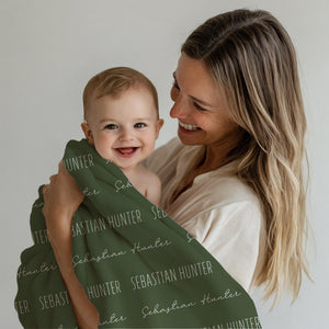 Custom Baby Blanket with Name, Personalized Name Blanket, Newborn Hospital Blanket, Custom Baby Gift, Baby Name Swaddle