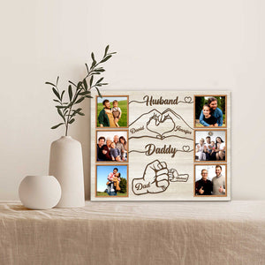 First Bump Husband Daddy Personalized Canvas Gifts For Dad