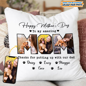 Custom Photo Happy Mother's Day To My Amazing Mom Pillow