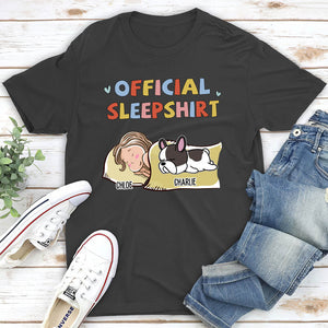 Sleeping Dog Sleepshirt - Personalized Custom Unisex T-shirt
