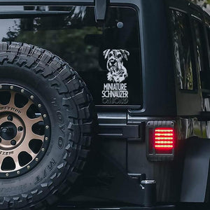 Miniature Schnauzer1 on Board-Car Window Sticker-Dog Sign Decal