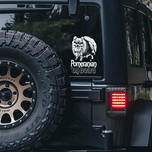 Pomeranian3 on Board-Car Window Sticker-Dog Sign Decal