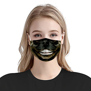 Premium 3D Dog Smile Version 04 EZ09 1404 Face Mask