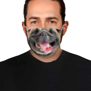 Premium 3D Dog Smile Version 01 EZ09 1404 Face Mask