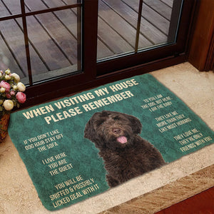 Bugybox 3D Please Remember Chocolate Labradoodles House Rule Doormat