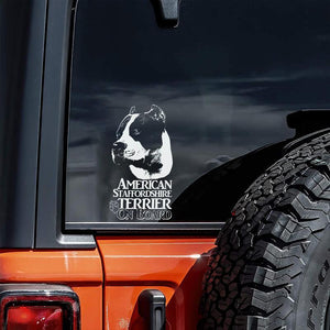American Staffordshire Terrier on Board-Car Window Sticker-Dog Sign Decal