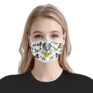 Australian Shepherd Sunflower EZ07 2306 Face Mask