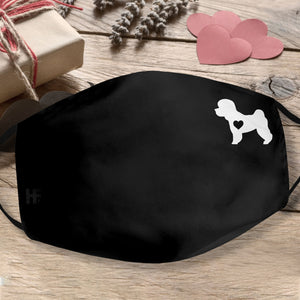 Bichon Frise Heart EZ07 1508 Face Mask
