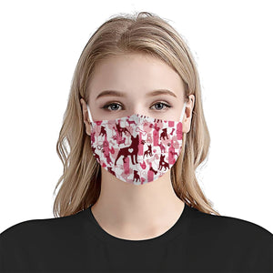 Boston Terrier & Wine Pattern EZ07 2707 Face Mask