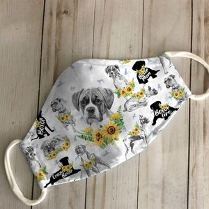Boxer Sunflower EZ07 2606 Face Mask