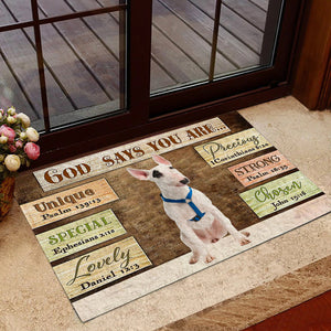 Bull Terrier (4) God Says You Are Doormat