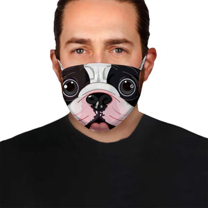 Bulldog Portrait EZ08 1304 Face Mask