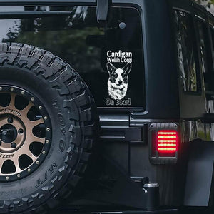 Cardigan Welsh Corgi on Board-Car Window Sticker-Dog Sign Decal