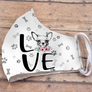 Chihuahua Dog Love EZ01 2504 Face Mask