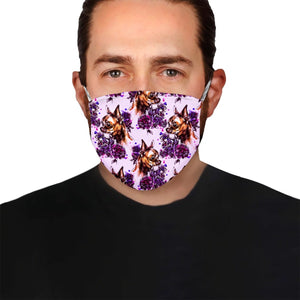 Premium Chihuahua Seamless Floral Purple EZ09 2704 Face Mask