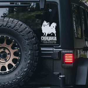 Chihuahua2 on Board-Car Window Sticker-Dog Sign Decal