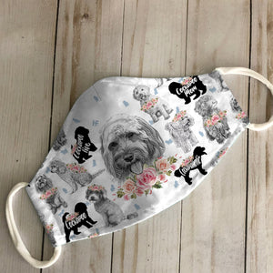 Cockapoo Floral Vintage EZ07 0207 Face Mask