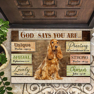 Cocker Spaniel (2) God Says You Are Doormat