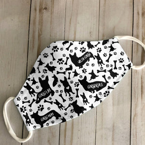 Corgi Black & White Pattern EZ07 2707 Face Mask