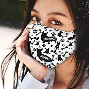 Corgi Black & White Pattern EZ07 2707 Face Mask