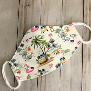 Corgi Hawaii Beach EZ07 2207 Face Mask