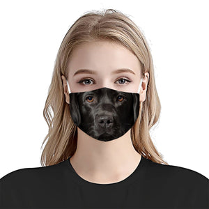 Cute Black Lab Dog EZ08 1504 Face Mask