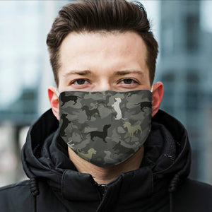 Cute Dachshund Camo 1304 EZ07 Face Mask