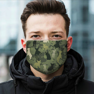 Cute French Bulldog Camo 2 1304 EZ07 Face Mask