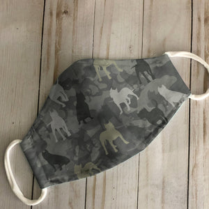 Cute American Pitbull Terrier Camo EZ07 1604 Face Mask