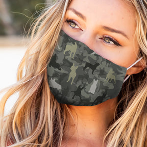 Cute Boston Terrier Camo EZ07 1604 Face Mask