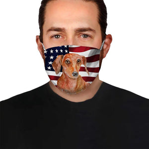 Dachshund American Flag 1 EZ07 1504 Face Mask