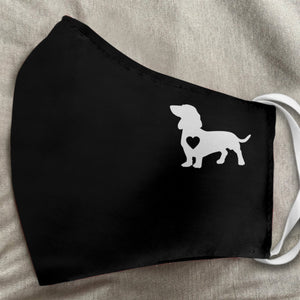 Dachshund Heart EZ07 2707 Face Mask