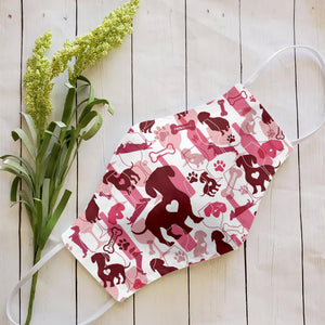 Dachshund & Wine Pattern EZ07 2707 Face Mask