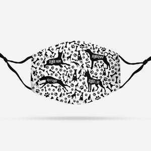 Doberman Black & White Pattern EZ07 1708 Face Mask