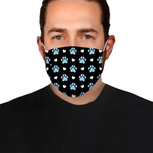 Dog Pawprint Stencil V2 EZ15 1006 Face Mask