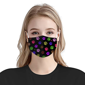 Dog Pawprint Stencil V5 EZ15 1006 Face Mask