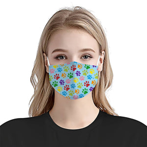 Dog Pawprint Stencil V6 EZ15 1006 Face Mask